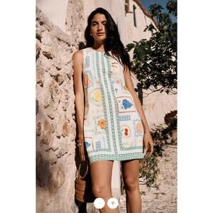 Anthropologie Maeve Sleeveless Fruit Print Shift Mini Dress XS